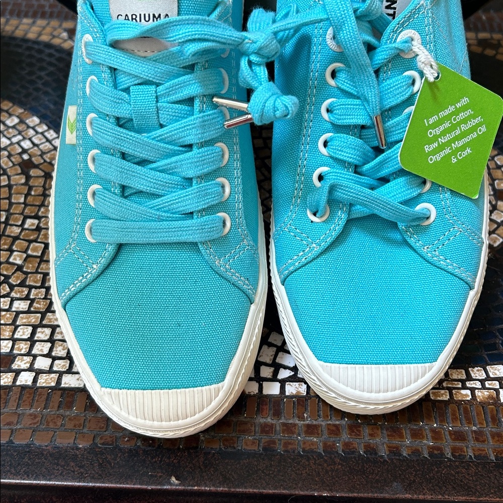Cariuma x Pantene Capri Blue Oca Low Canvas Contrast Thread Vibrant Sneakers 11 - Picture 3 of 16